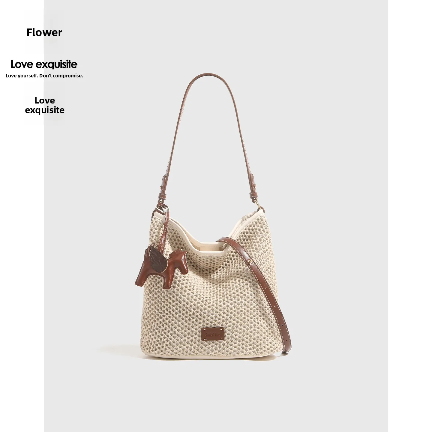 

Huau Brand Women's New Simple Woven Bag Faionable Commuter Single oulder Armpit Bag Casual Sle Magnetic Bule Closure
