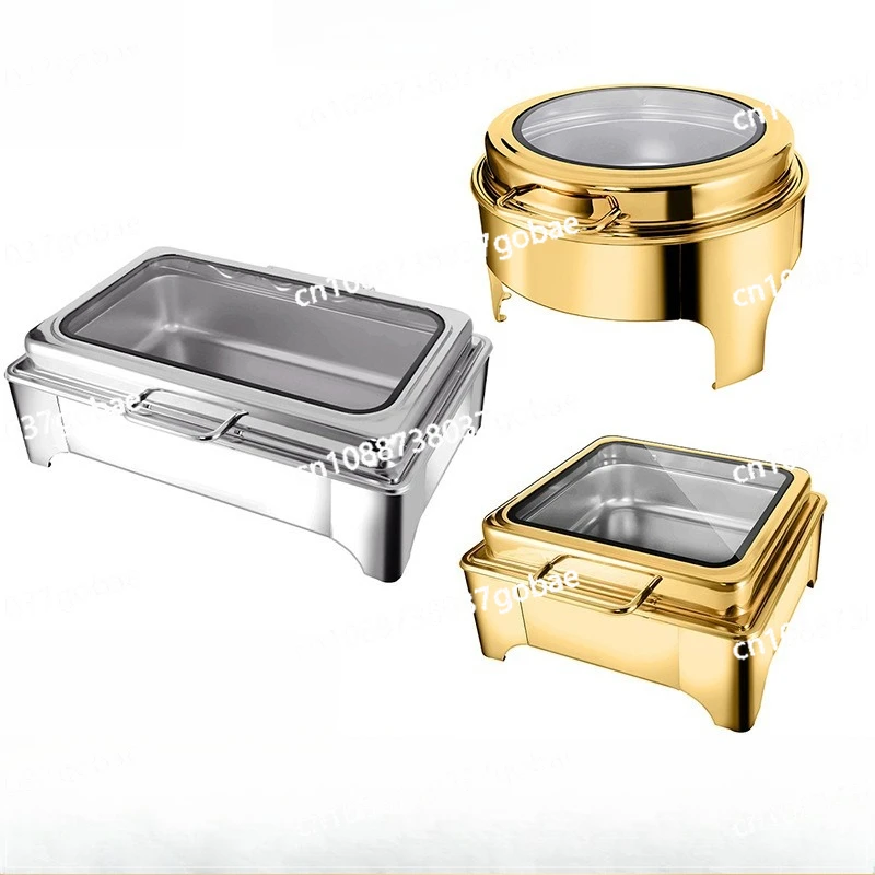 

Stainless steel buffet stove hydraulic slow-down lid commercial hotel restaurant