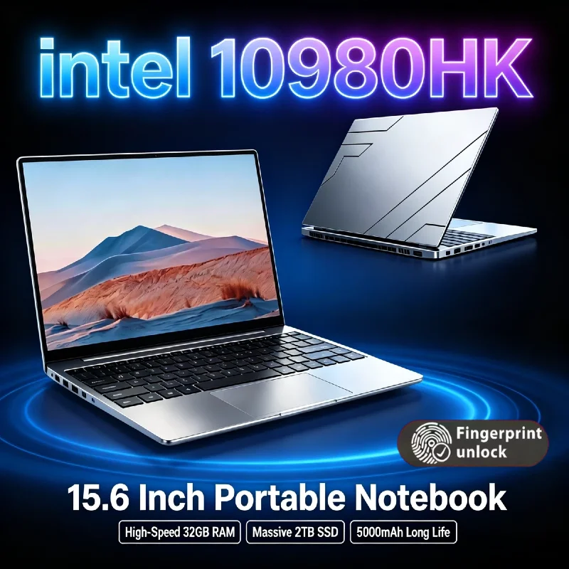 Intel Core i9 10980HK 15.6 Inch Pro Gaming Laptop 32GB RAM 2TB SSD Fingerprint Unlock WiFi 6 4K Ultrabook Max Prime Unit