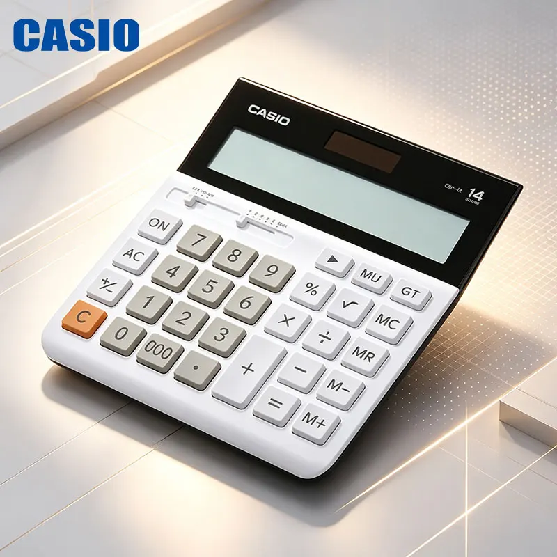 Casio DH-14/MH-12/DH-12/DX-120B Library financial data accounting uses calculators for high-precision business calculations.