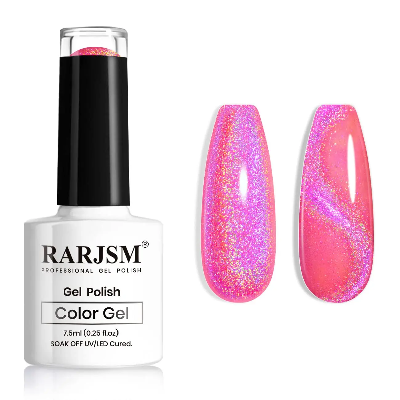 Cat Eye Gel Nail Polish, Galaxy Chameleon Magnetic Glitter Soak Off UV LED DIY Manicure 7.5ml