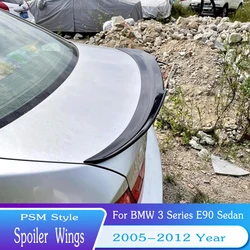 For 2005-2012 BMW 3 Series E90 Rear Trunk Lip Spoiler Wings PSM Style 318i 320i 325i ABS Material Car Tuning BodyKit Accessories