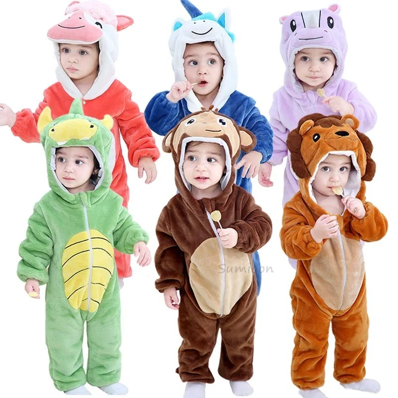 2021 Winter New Born Baby Clothes Unisex Halloween Clothes Boy Rompers Kids Panda Costume For Girl Infant Jumpsuit 3 9 12 Month