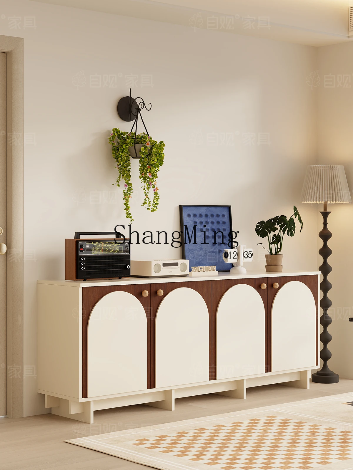 CL floor-to-ceiling high-end video cabinetself-viewing medieval style living room TV cabinet solid integrated