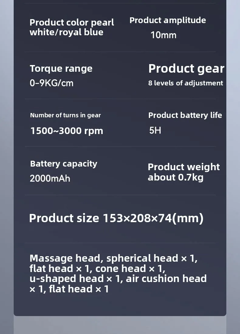 مسدس اللفافة الألماني BP-JM01 مسدس تدليك كهربائي صغير لاسترخاء العضلات والرقبة