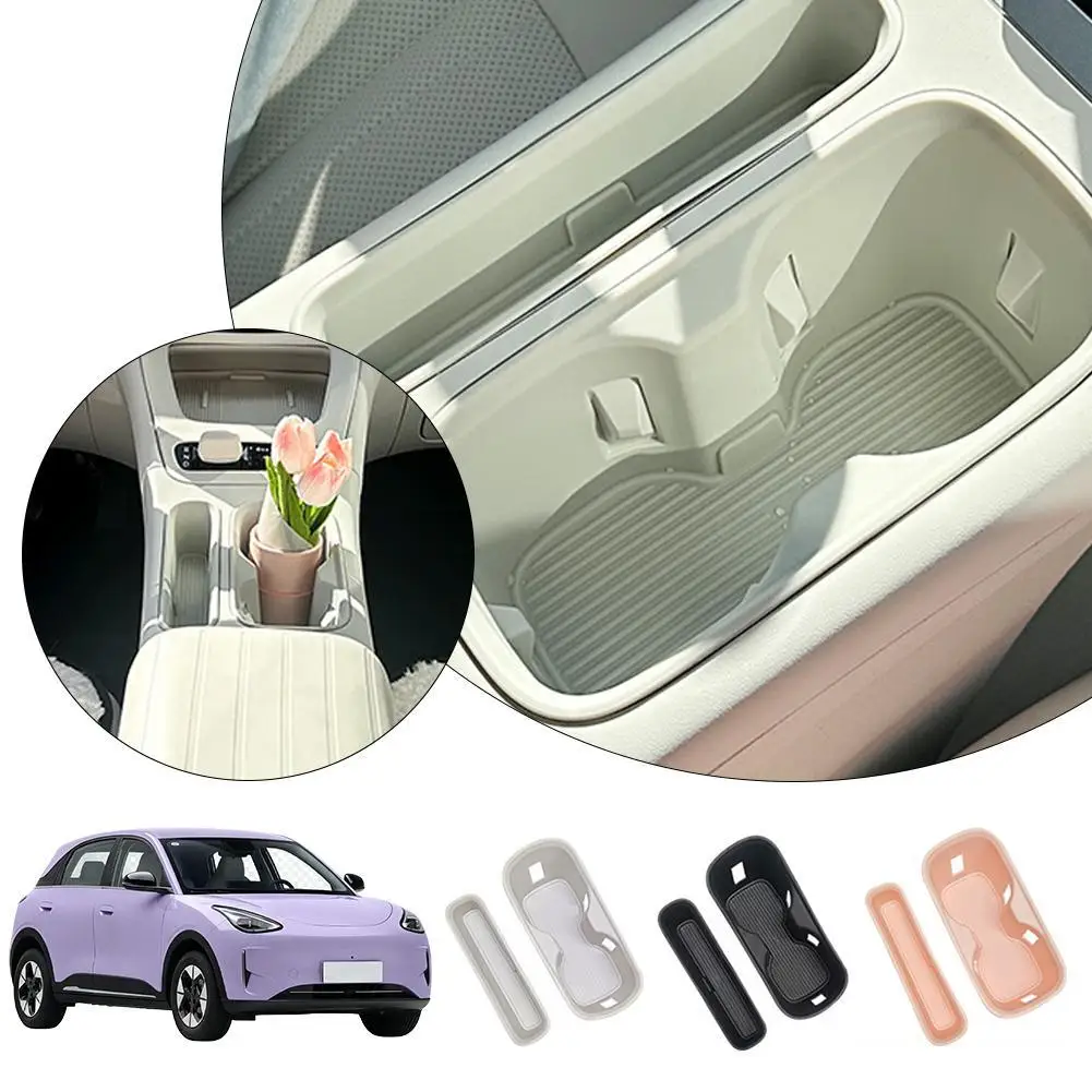 Für Geely EX2 2026 Silikon-Getränkehalter Aufbewahrungsbox Mittelkonsolen-Organizer Einlegefach Rutschfeste Seitenablage Getränkehalter – Detail 13