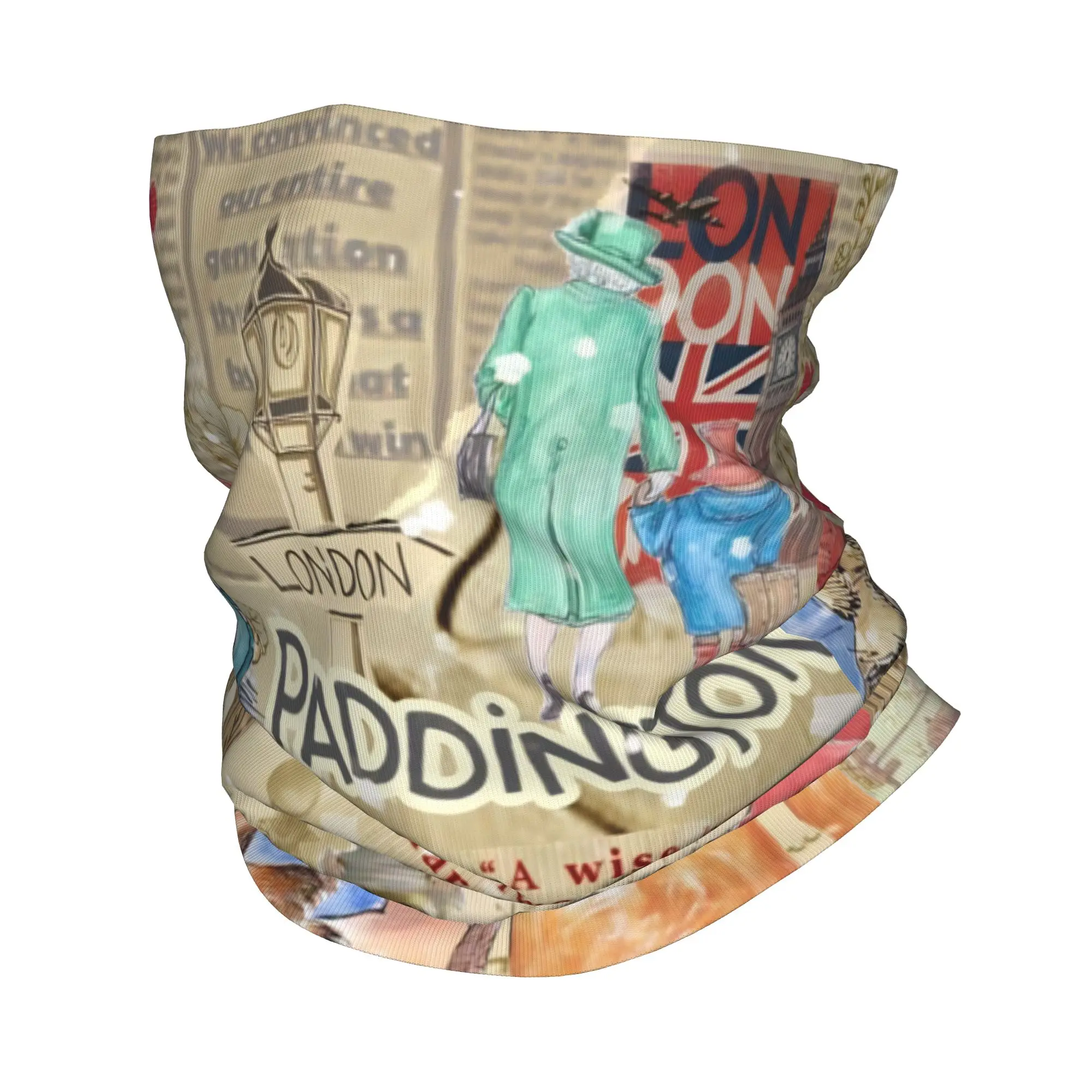 British Fairy Tales Paddingtons Bear Movie Bandana Neck Warmer Men Women Winter Ski Hiking Scarf Gaiter  Face Cover