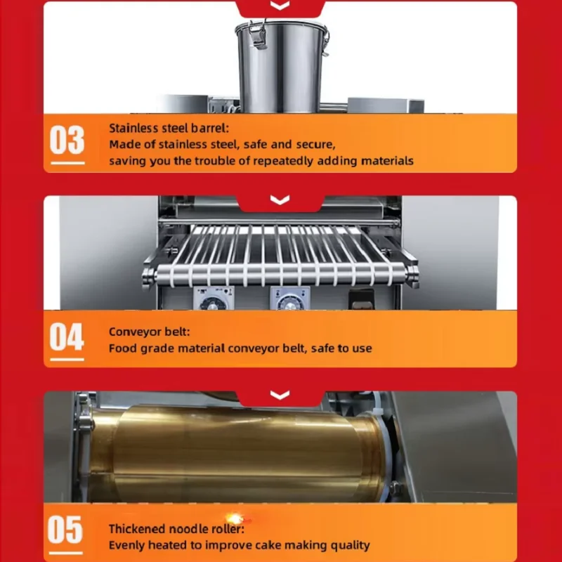 Mille Crepes Cake Making Machine Crepe Maker Machine Thin Pancake Making Machine