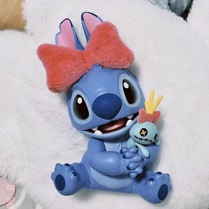 Disney Interstellaire Baby Lilo & Stitch Sweet "knuffel" Hit Thema Cartoon Pop Boog Knoop Actiefiguren Speelgoed Verjaardag Verrassingsgeschenken