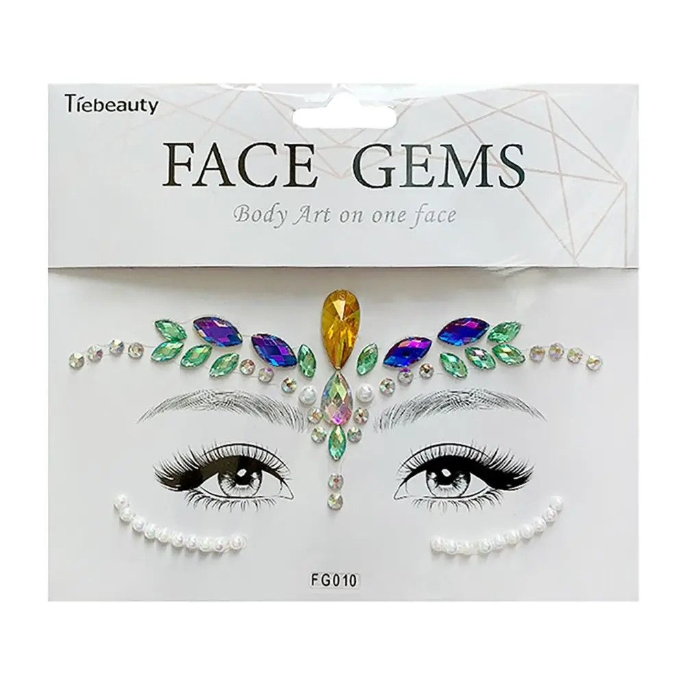 

Art Decoration Festival Makeup Decoration Face Tattoo Stickers Temporary Tattoo Nail Art Charms Face Body Colored Rhinestone