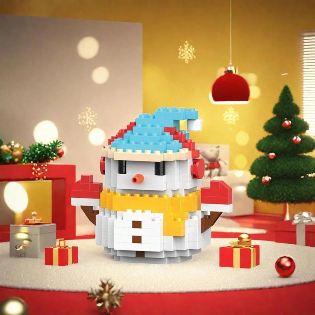 Weihnachten Bausteine Set, Weihnachts -Mikrobausteine für Erwachsene, DIY -versammelte Blockpuppe für das Festivalgeburtstagsgeschenk