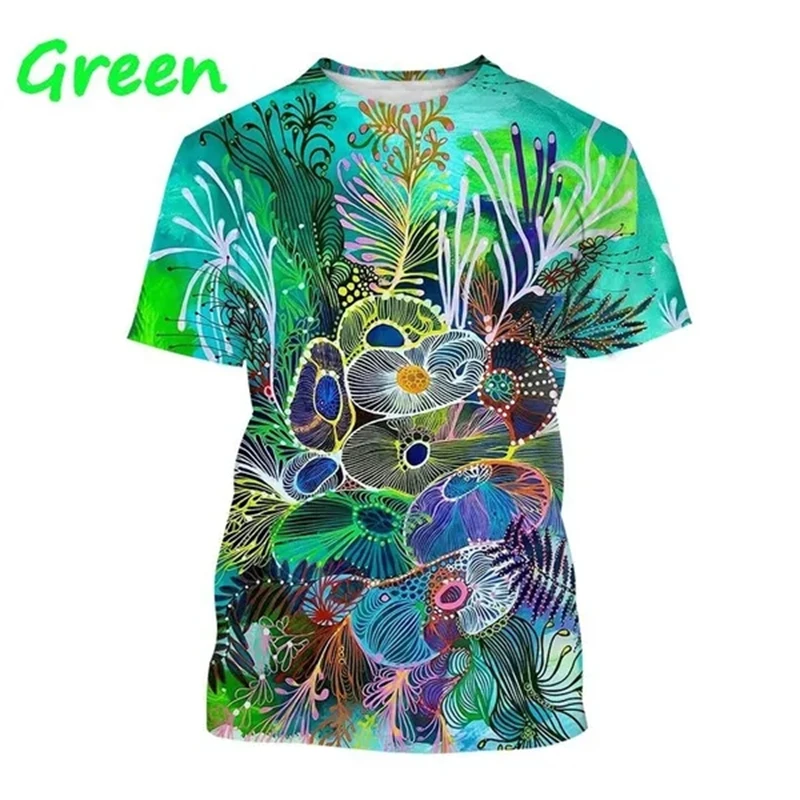 Hot Selling New Trendy Art Flower Art Pattern 3D Printed Funny T-shirt Street Men Women Fashion O Neck Short-sleeved Casual Tops