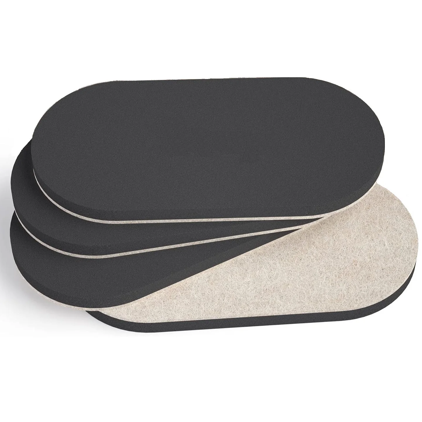 Description Picture 5 of item4/8 Heavy Duty Furniture Gliders - 9.5" round , reusable hardwood floor moving mats, anti-scratch felt and rubber foam