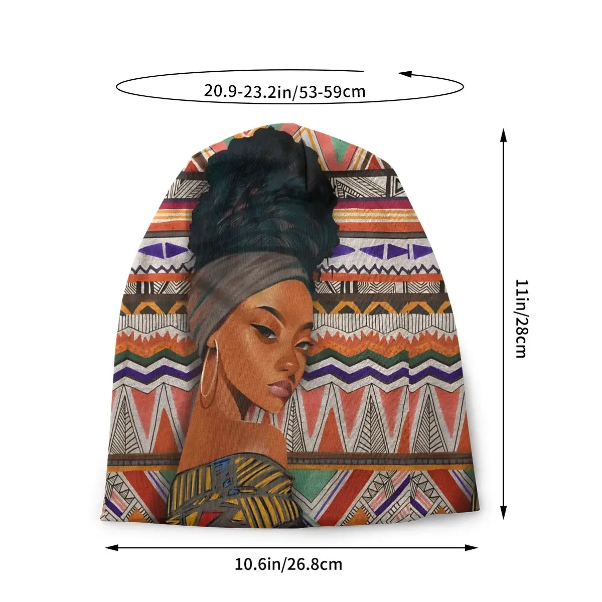 Skullies Beanies Caps African Beauty Thin Hat Autumn Spring Bonnet Hats Men Women's Unisex Ski Cap