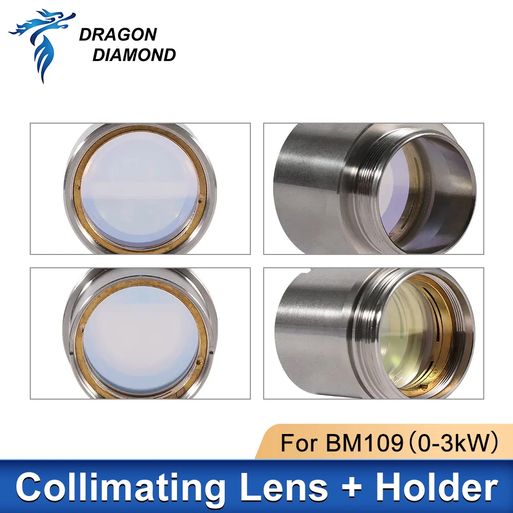 Focus Lens For BM109 1.5KW Collimating & Focusing Lens D28 F100 F125mm with Lens Holder for Raytools Laser Cutting Head BM109