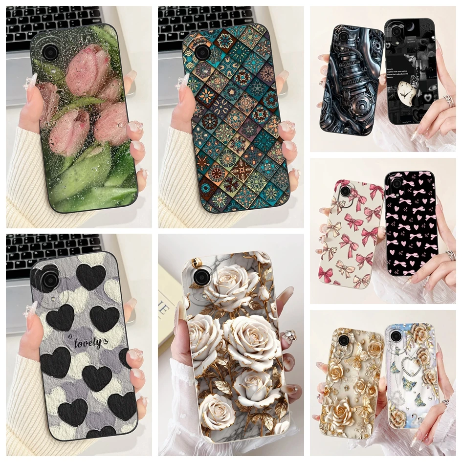 Funda para Samsung Galaxy A03 Core Cover SM-A032F moda flor a prueba de golpes Funda suave de silicona para Samsung A03 A035 A03Core Coque