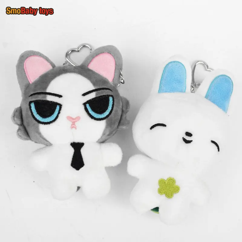Llavero de peluche de 10 cm AND2BLE Zhanghao RICKY HAN YUJIN para fans, dibujos animados, algodón PP, peluche suave, adornos para bolsos, regalo para fans.