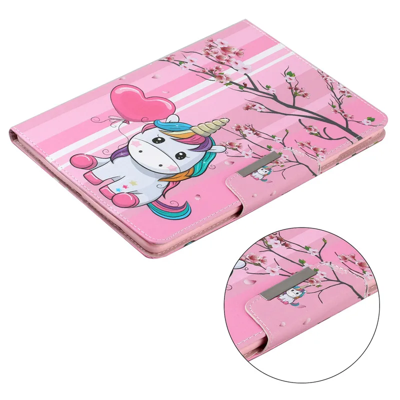 Leuke Eenhoorn Lederen Cover Voor iPad Mini 6 2021 Case Wallet Stand Kids Tablet Cover Voor Funda iPad Mini 6 5 4 3 2 1 Case Coque