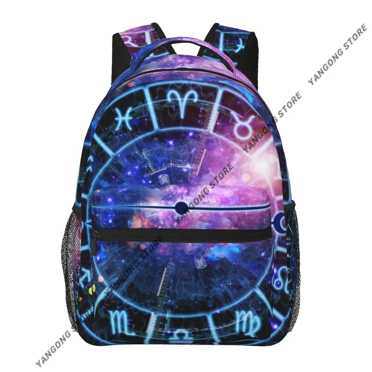 Backpack Casual Travel Bag Galaxy Zodiac Symbols School Bag Fashion Shoulder Bag For Teenage Girl Bagpack