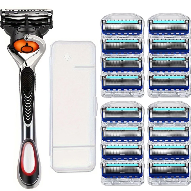 

5 Razor Blades 4 Pcs Shaver Blade Refills For Men 3-Layer Face Beard Shaving Hair Removal Replaceable Razor Heads
