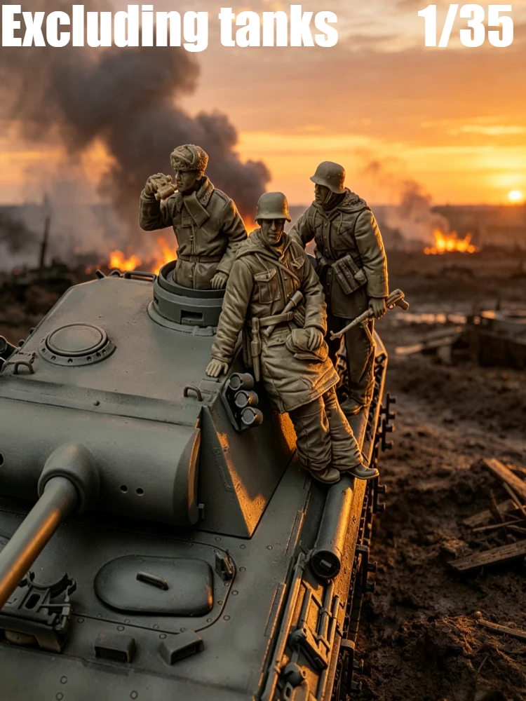 

1/35 Ratio Die-casting Resin Model, GK， Winter Member Group, Needs To Be Assembled, Unpainted