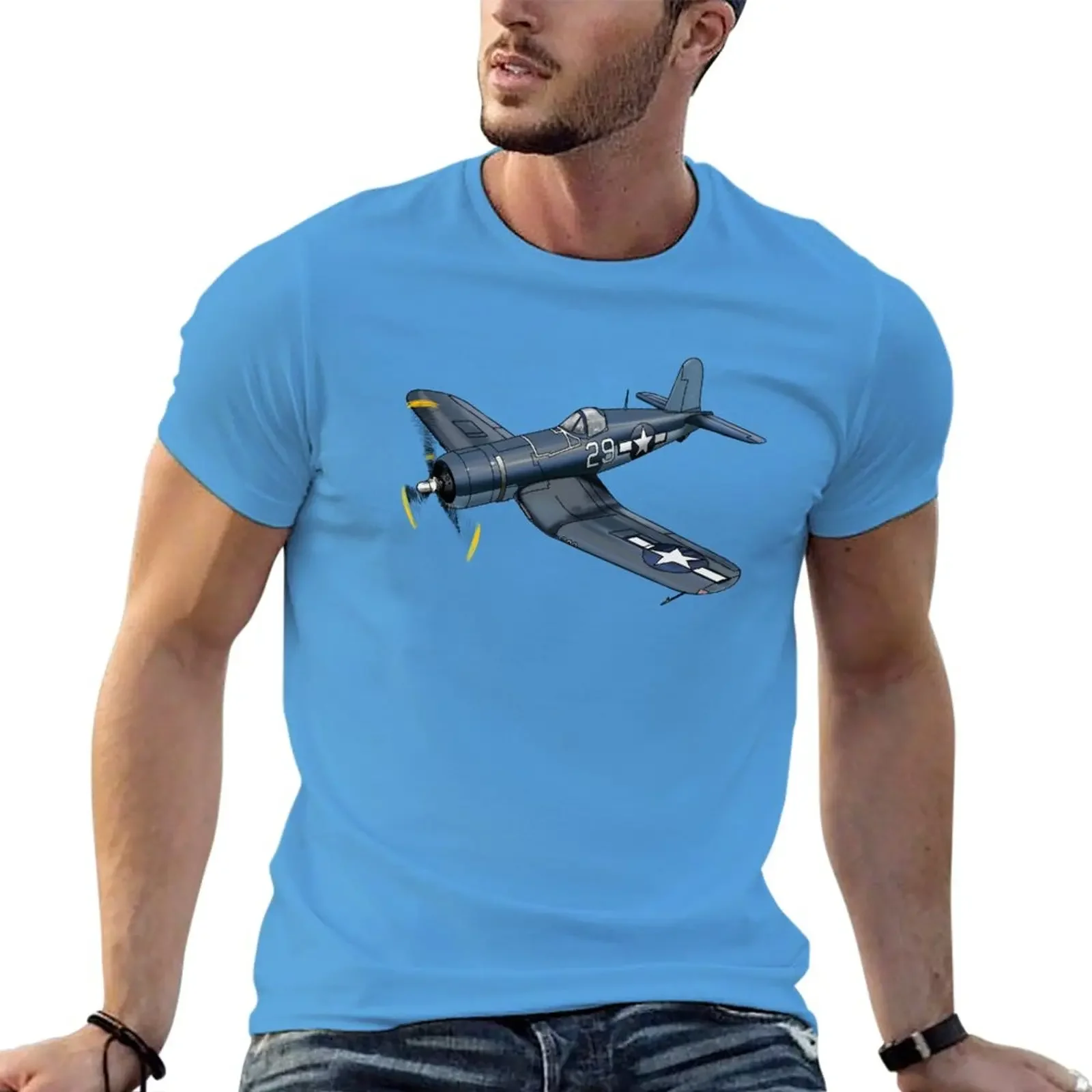 plus size t shirts Blouse boys white man mens graphic t-shirts funny New F4U Corsair  t shirt