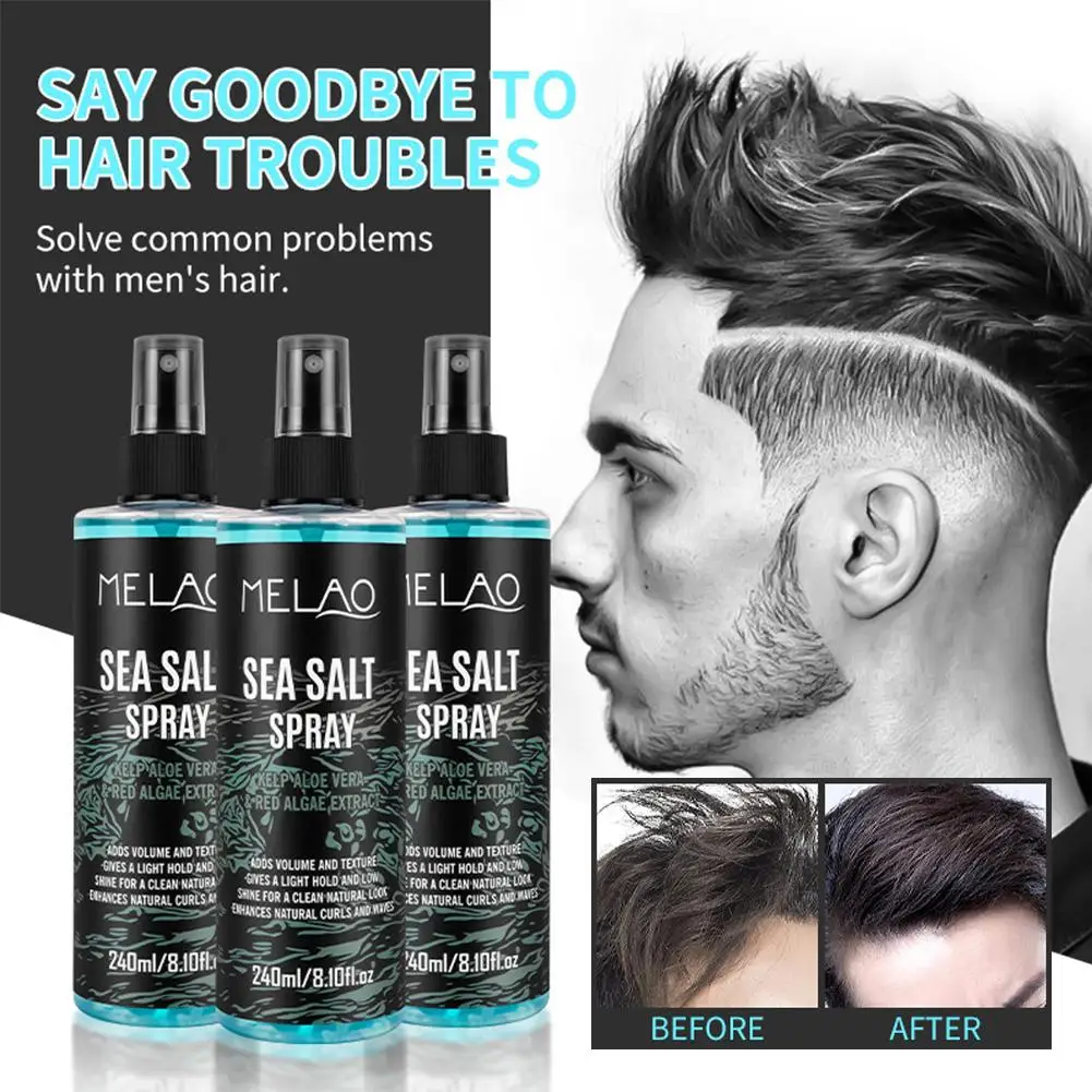 ملح البحر تصفيف الشعر رذاذ كسول الضفيرة تحديد تحسين عقد طبيعي موجة زيت شعر قوي رقيق مغذي رشاقته غير Gr V3S0 #4