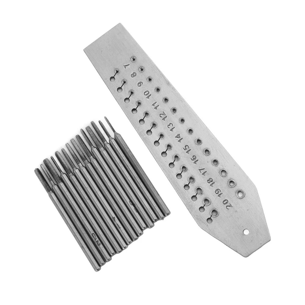 14Pcs High Precision Micro Size Tap Die Set Metal 0.7-2mm Watch Tool Compact Thread Tool Screw Repair