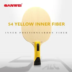 SANWEI 54 Inner Yellow ALC Table Tennis Blade Ayous Core Ping Pong Paddle Off+ Loop Fast Attack Professional INNER Carbon FIBER