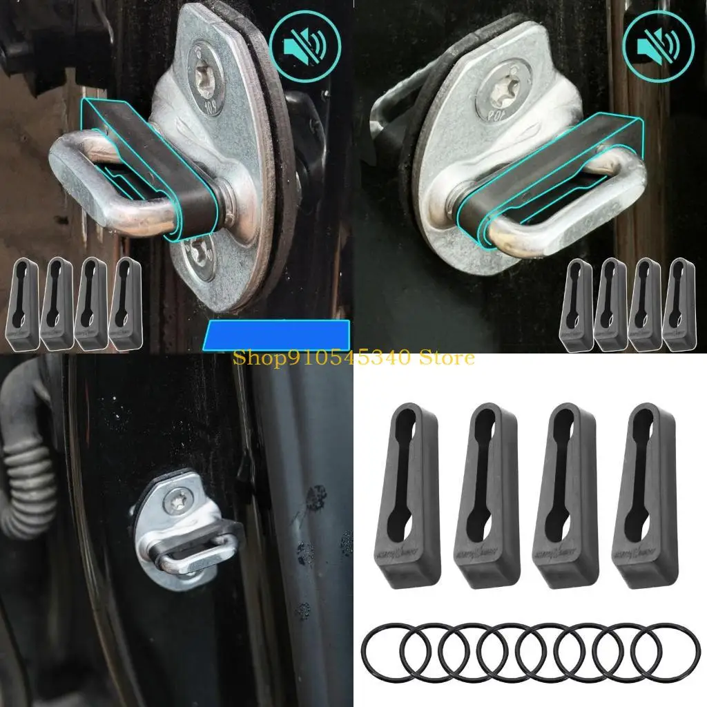

U2JA Car Door Lock Shock Absorb Soundproof Pads Auto Door Lock Damper Buffers for Reducing Noise & Vibration for Car