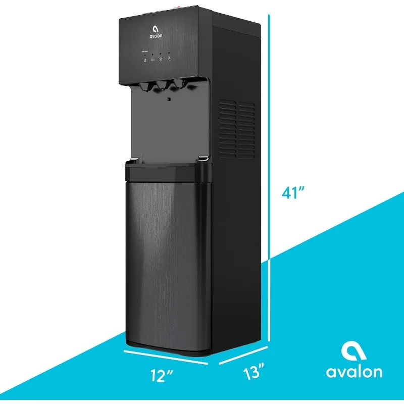 Avalon-dispensador de enfriador de agua A3BLK de carga inferior autolimpiante, 3 temperaturas, aprobado por UL/Energy Star, acero inoxidable negro