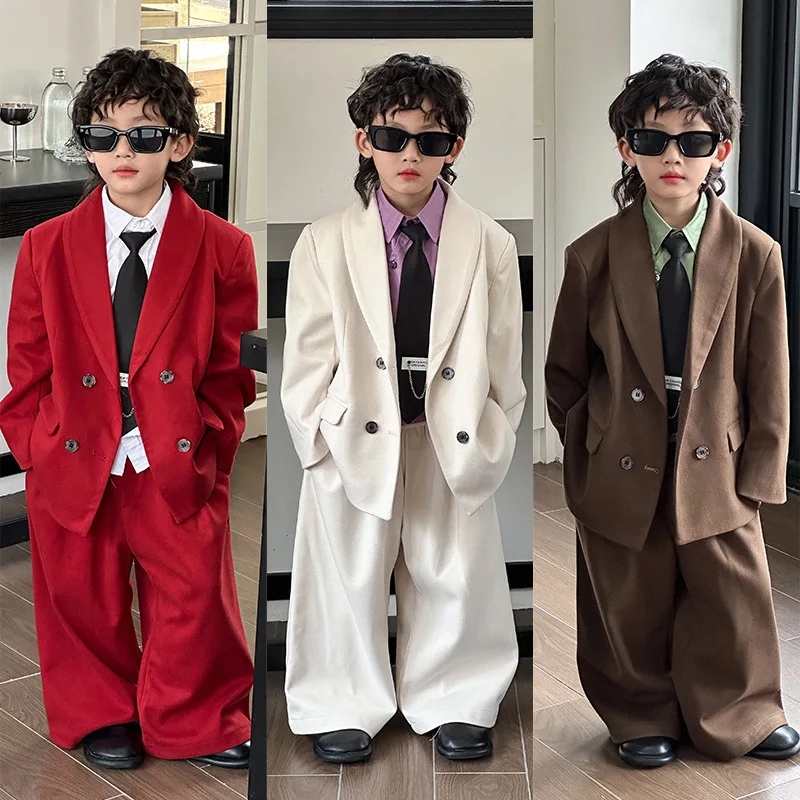 

Детский костюм для мальчиков: пиджак, повседневный костюм, наряд для выступлений, костюм для мальчика-цветочника