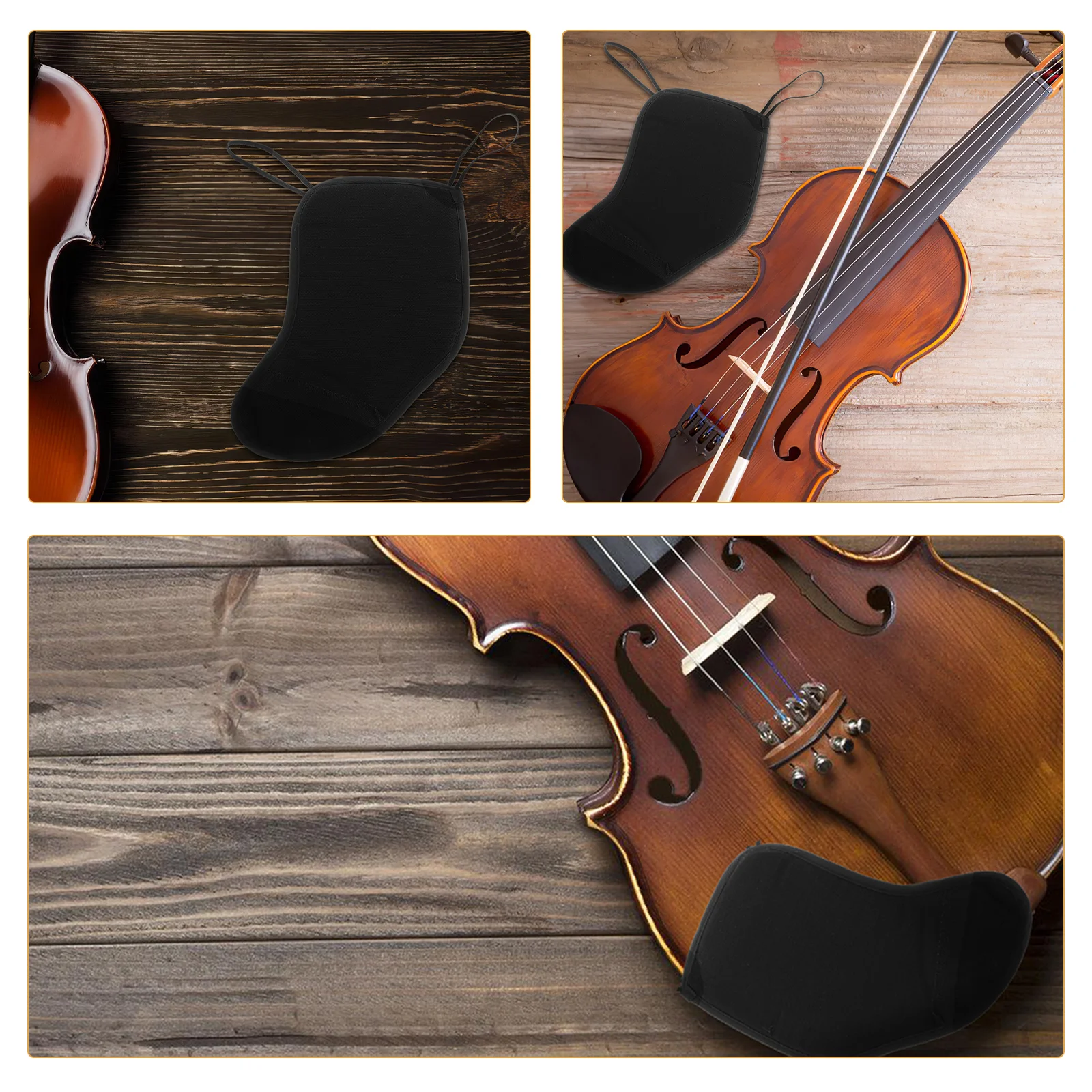 3 шт., подушечки для подплечника для скрипки, черные мягкие подушечки для подбородка, сменная подушка для скрипки, удобный аксессуар