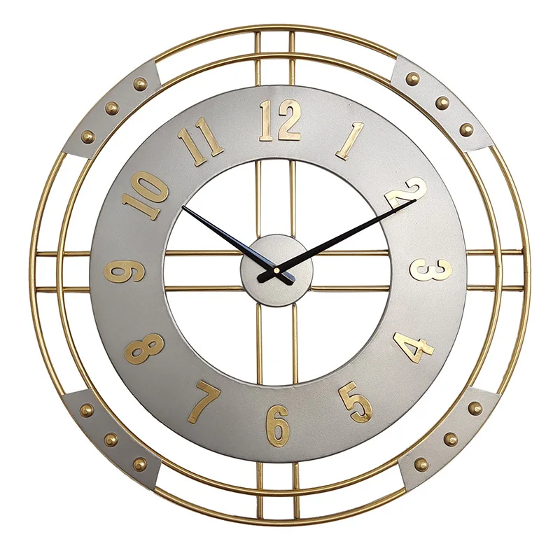 

American retro wrought iron wall clock