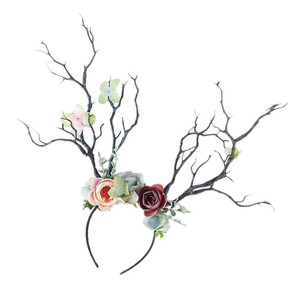 

Antler Headband Tree Branch Christmas Hair Elk Hoop Spider Headwear Accessories Plastic Headdress Prop