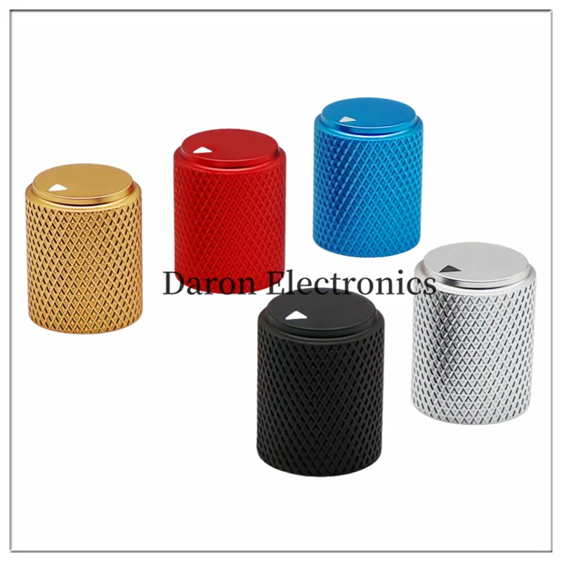 Aluminum alloy solid knob 12.5*15, screwed with 6mm round holes, colored sandblasted finish