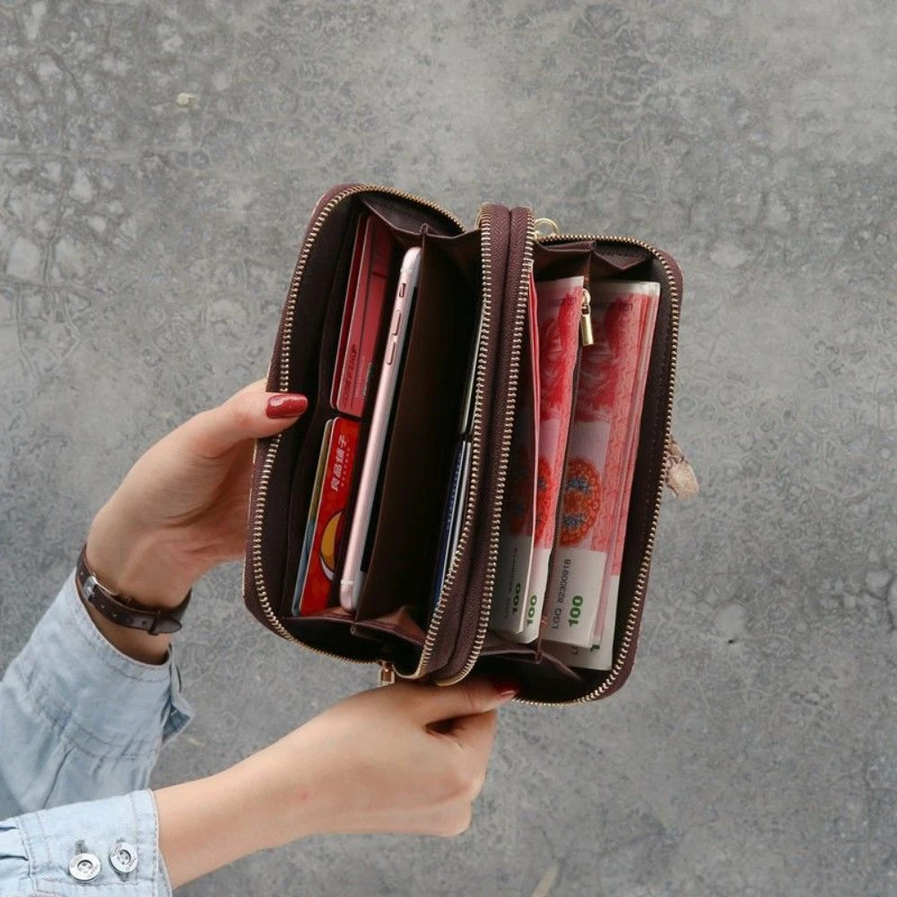 حقيبة يد نسائية بسحاب، عرض خاص أنيق، حقيبة هاتف محمول ذات سعة كبيرة، جيب صغير للتغيير الفضفاض