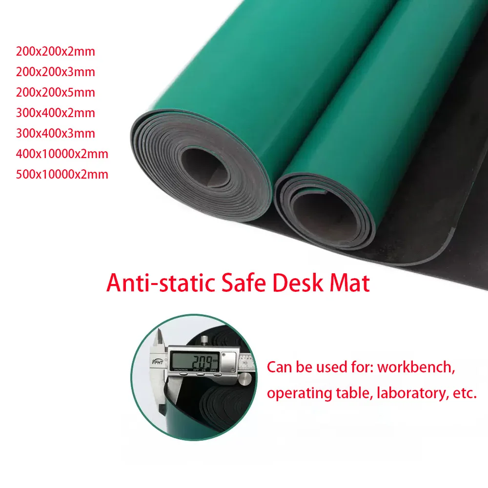 Thick 2/3/5mm Anti-static ESD Safe Desk Mat Repair Pad Non-slip factory High Temperature Resistant Soldering Repair Rubber Pad