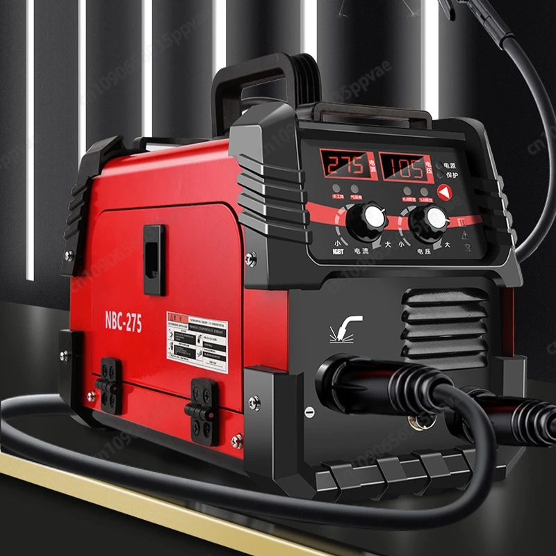 Soldador MIG sin gas de 220V, máquina de soldadura por arco con núcleo fundente portátil, adecuada para proyectos industriales domésticos, fácil de transportar y usar