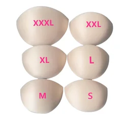1Pair Large Size Breathable Thin Sponge Chest Pad Soft Skin Friendly Sweat Absorbing Summer Dress Swimsuit Chest Cup