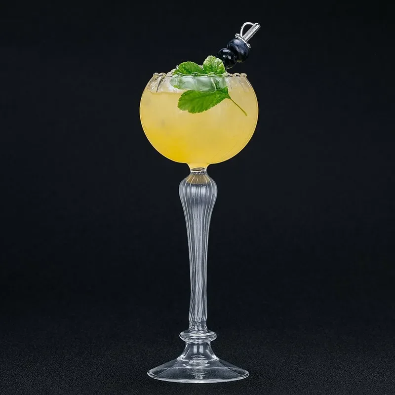 300ml Creative Pumpkin Shape Cocktail Goblet Glass Personality Juice GlassTransparent Wine Champagne Glass Bar Party Drinkware