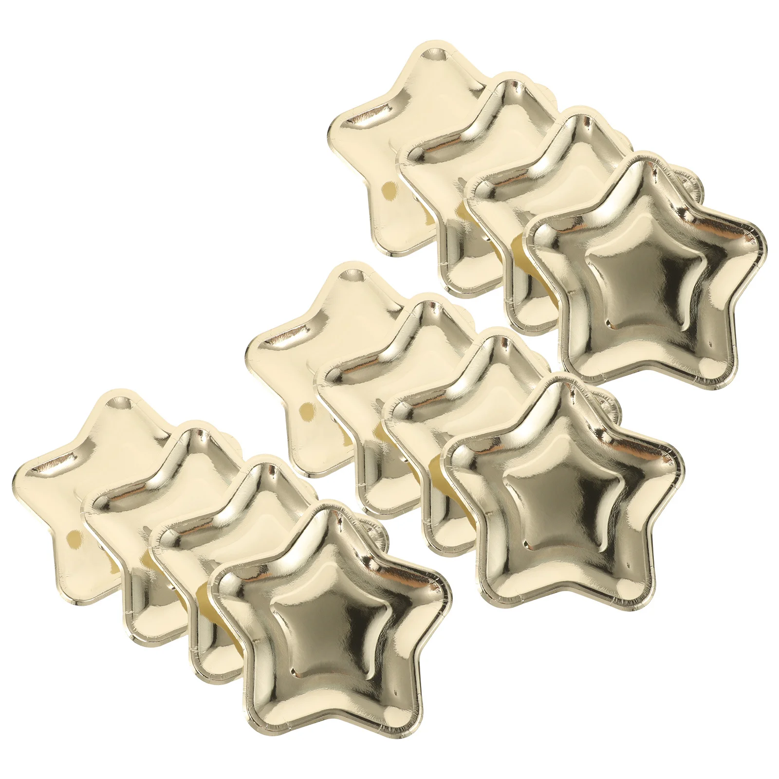 

20Pcs Star Shaped Plates Elegant Disposable Christmas New Year Party Tableware Birthday Anniversaries Star Dish