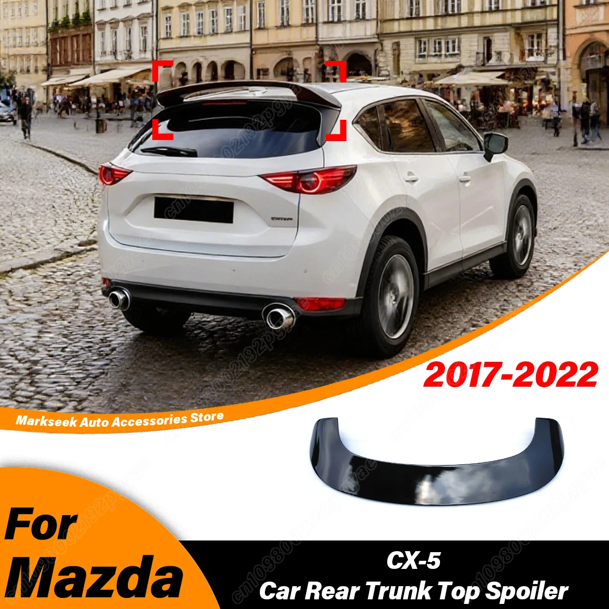 

For Mazda CX-5 2017 2018 2019 2020 2021 2022 Car Rear Roof Spoiler Fixed Splitter Wing Deflector Body Decoration Modification