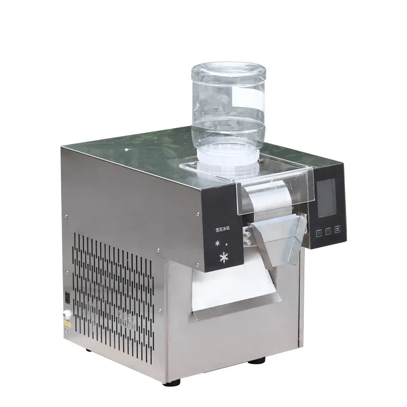 Commercial Stainless Steel Fully Automatic Ice Maker Snowflake Machine Cold Drink Ice Cream High Capacity Equipment