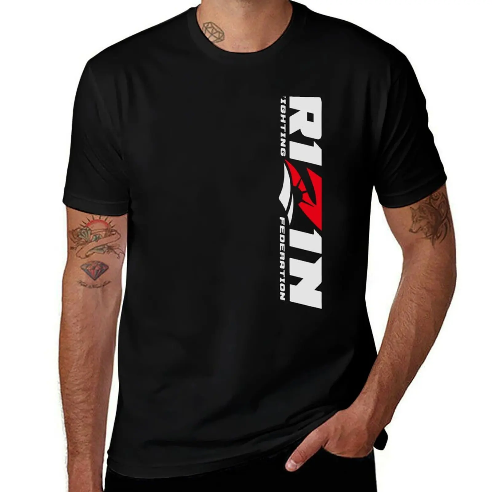 RIZIN Fighting Federation T-Shirt Active Sports Short Sleeve Cotton Shirt T-Shirt