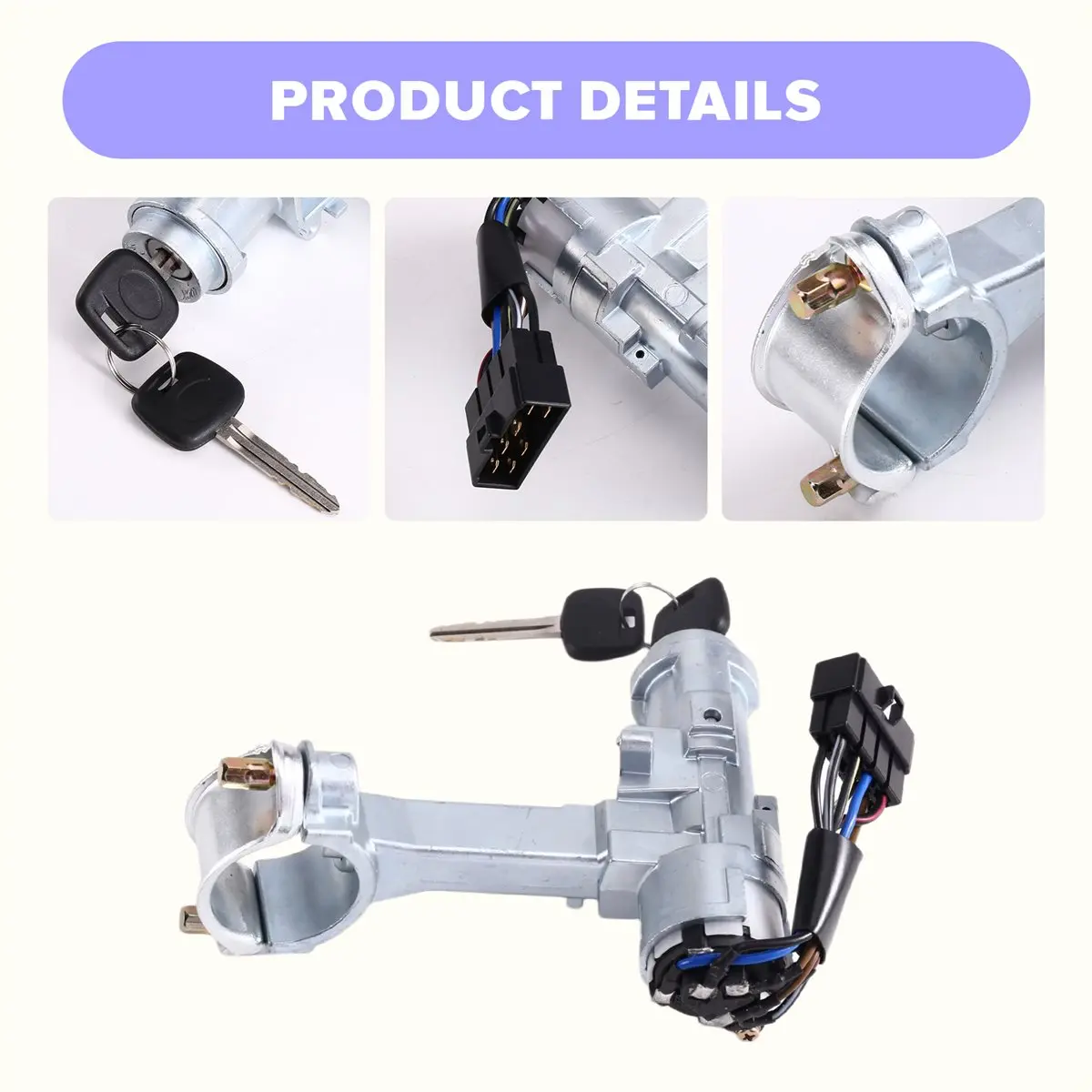 #60Q Ignition Starter Switch with 2Keys for Toyota 4Runner Pickup,4528035240,(Metal+Plastic)