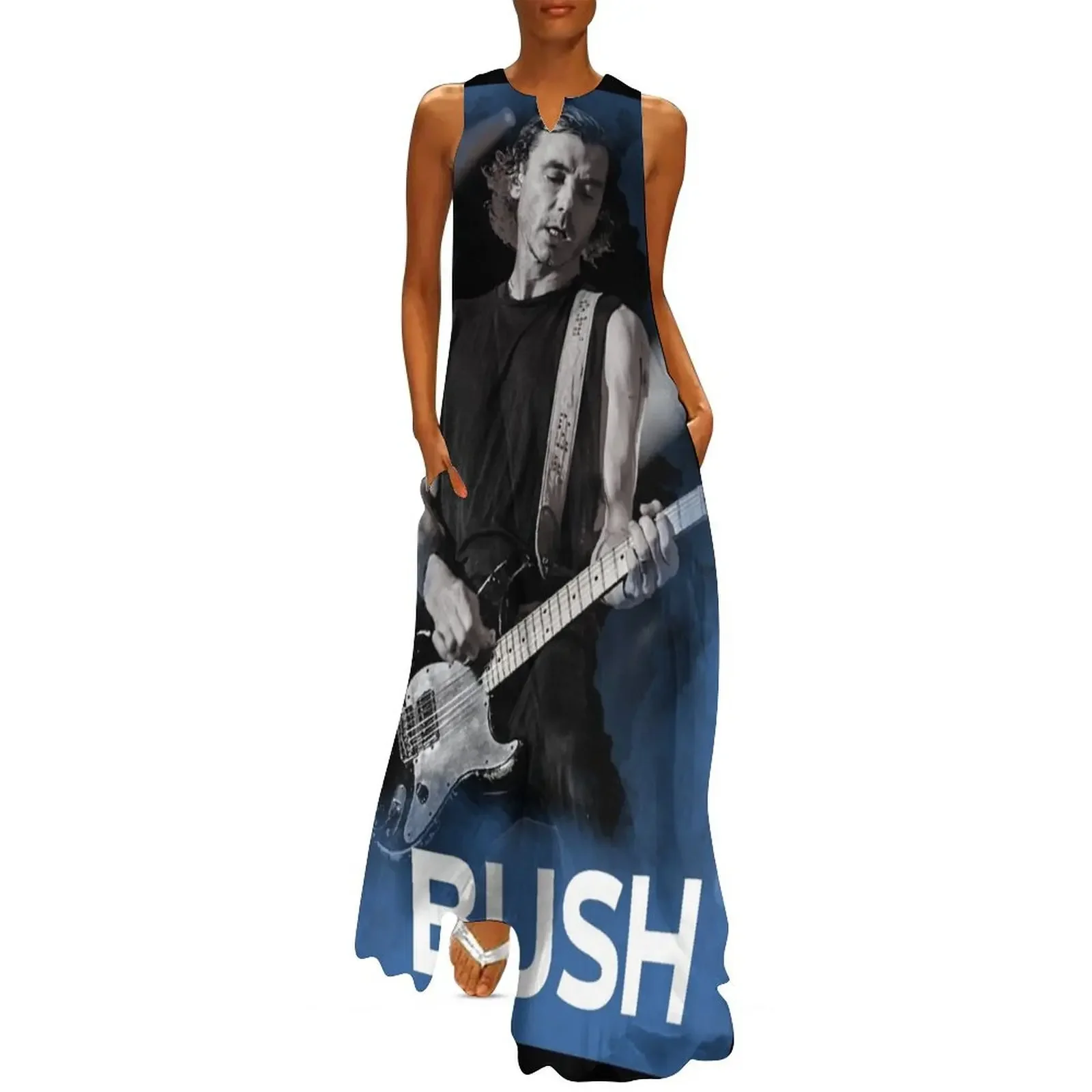 

BUSH ROCK BAND Concert - Bush Fan Color Edition - Nostalgic 90s Long Dress summer dress woman 2025 trendy Dress