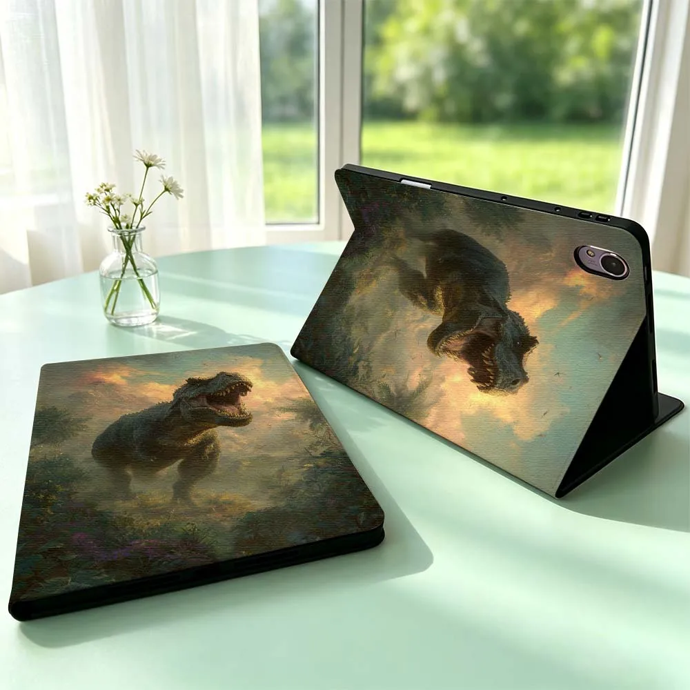 Dinosaur pattern For Huawei MediaPad MatePad Honor Pro V6 9 V8 X9 X 10 13.3 12.3 11 11.5 Inch Tablet Case Pen Tray