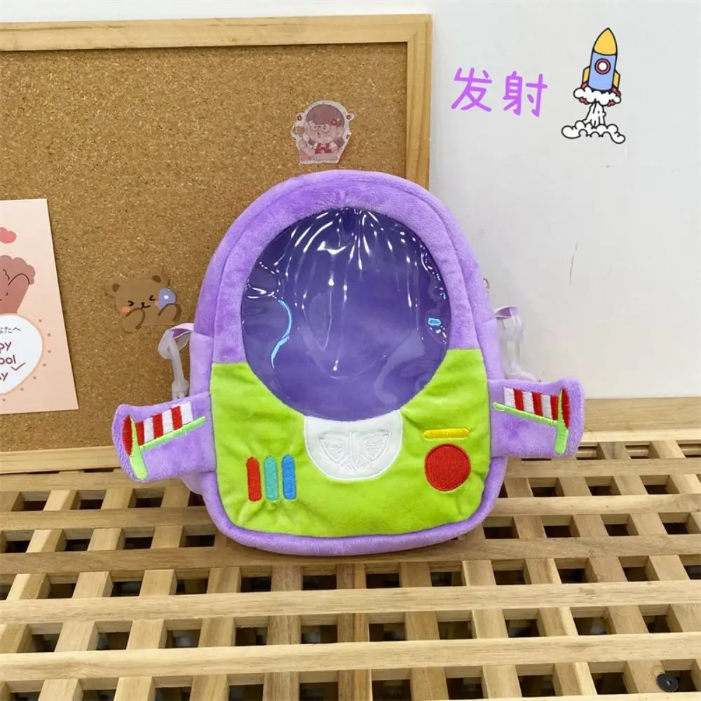 Rocket Clear Outdoor Doll Bag Backpack Lanyard Transparent Doll Thicken Storage Pouch Plush Bag Thicken Outdoor Doll Display Bag