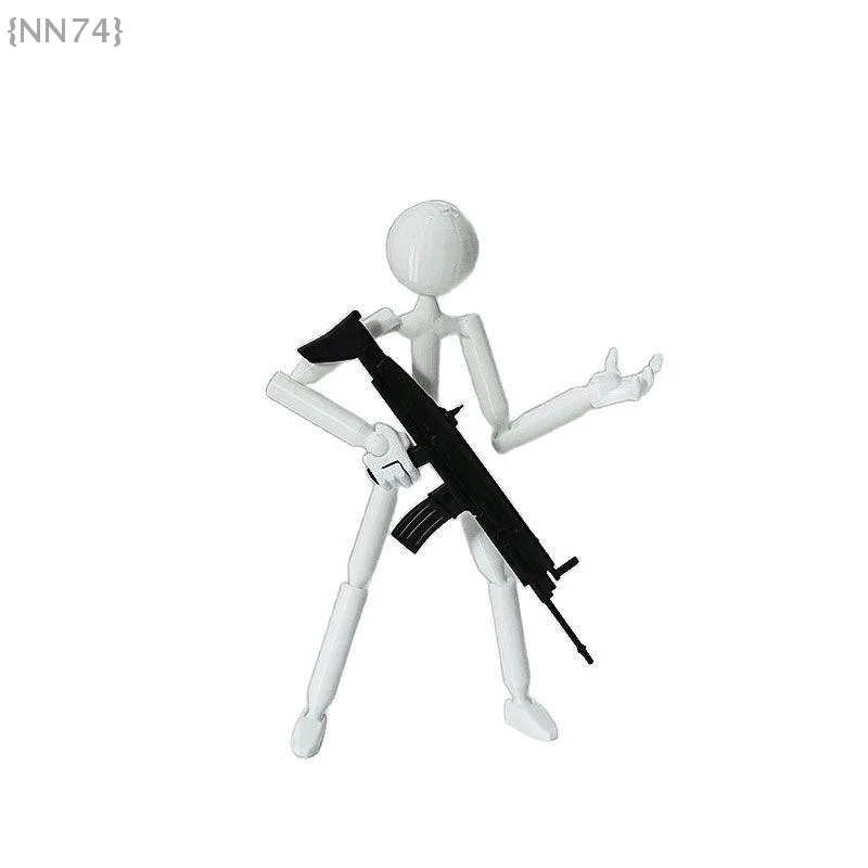 3D Printed Mannequin Novelty Action Figure Stickman Assembled Robot Multi-Jointed Multi Joint Stickman Toy Movable 3D Printing